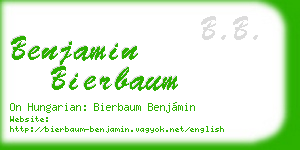 benjamin bierbaum business card